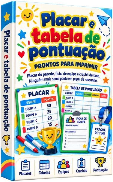 Capa do bônus: placar e tabela de pontuação prontos para imprimir